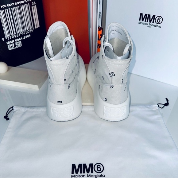 MM6 MAISON MARGIELA Off-White 6 Platform High Sneakers - Picture 4 of 7